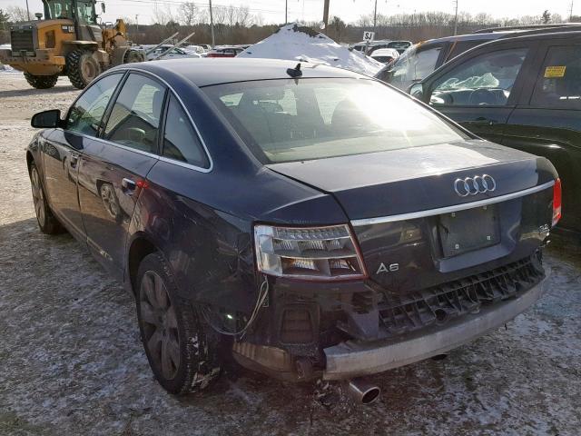 WAUDH74F57N052607 - 2007 AUDI A6 3.2 QUA BLUE photo 3