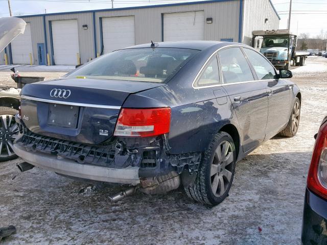 WAUDH74F57N052607 - 2007 AUDI A6 3.2 QUA BLUE photo 4