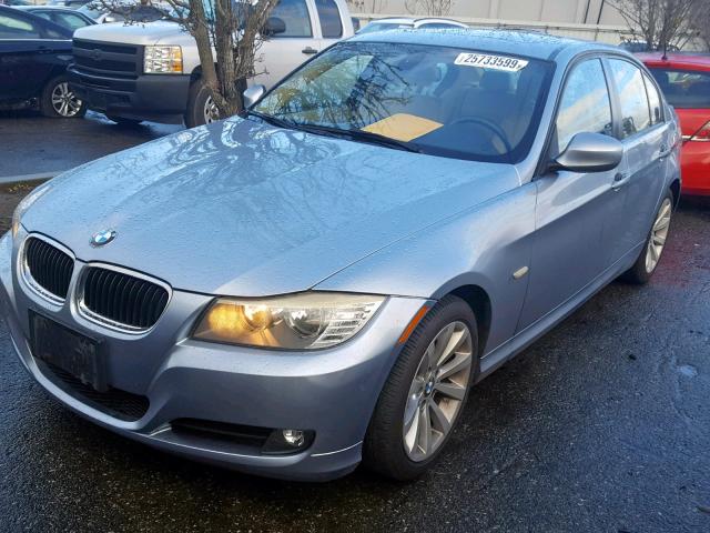 WBAPH5C57BA445230 - 2011 BMW 328 I SULE BLUE photo 2