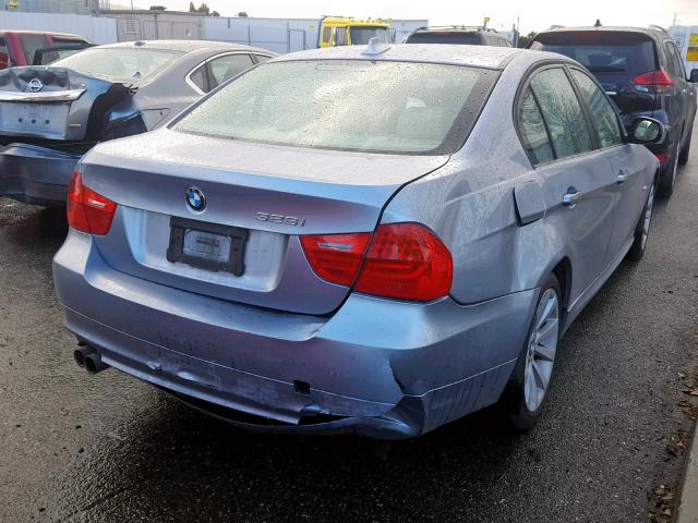 WBAPH5C57BA445230 - 2011 BMW 328 I SULE BLUE photo 4