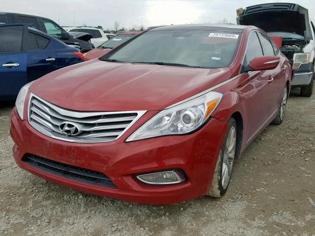 KMHFH4JG7DA220267 - 2013 HYUNDAI AZERA GLS RED photo 2