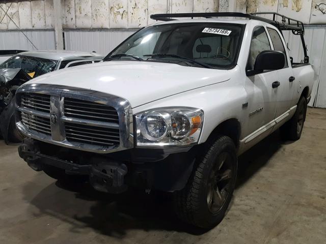 1D7HA18267J500332 - 2007 DODGE RAM 1500 S WHITE photo 2