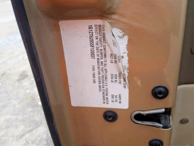 1G1ZT62855F120037 - 2005 CHEVROLET MALIBU MAX BROWN photo 10