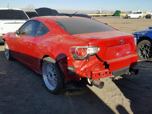 JF1ZNAA19D1714348 - 2013 TOYOTA SCION FR-S RED photo 3