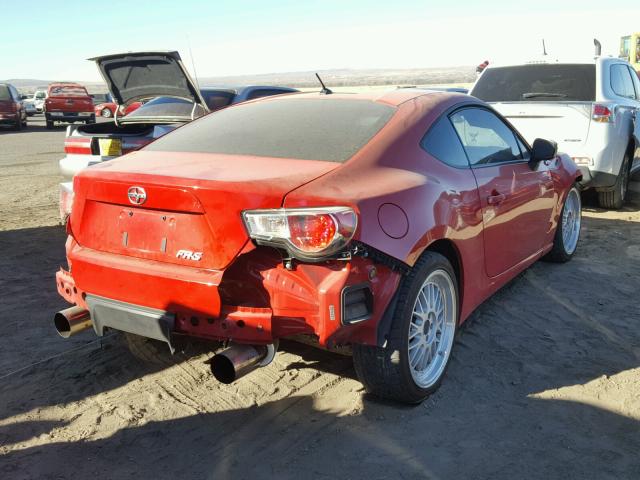 JF1ZNAA19D1714348 - 2013 TOYOTA SCION FR-S RED photo 4