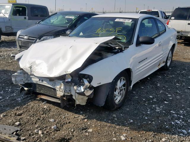 1G2NF12E32C144280 - 2002 PONTIAC GRAND AM S WHITE photo 2