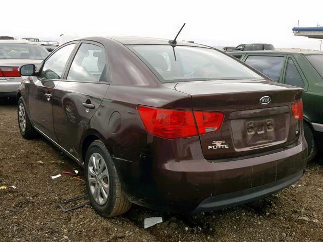 KNAFU4A2XA5063548 - 2010 KIA FORTE EX BURGUNDY photo 3