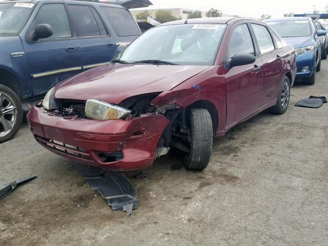 1FAFP34N47W349088 - 2007 FORD FOCUS ZX4 MAROON photo 2