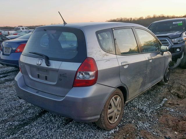 JHMGD38427S059222 - 2007 HONDA FIT SILVER photo 4