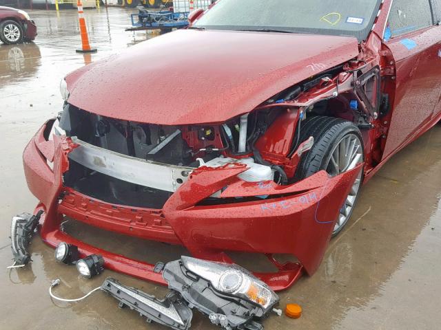 JTHBF1D29F5053637 - 2015 LEXUS IS 250 RED photo 9