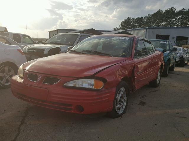 1G2NF52T6YC525376 - 2000 PONTIAC GRAND AM S RED photo 2