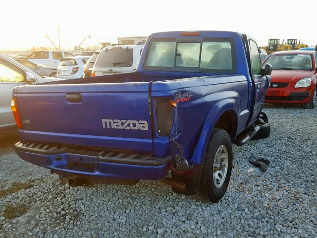 4F4YR12U53TM06171 - 2003 MAZDA B3000 BLUE photo 4