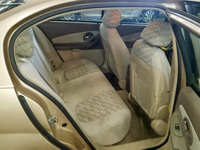 1G1ZT54874F110762 - 2004 CHEVROLET MALIBU LS GOLD photo 6