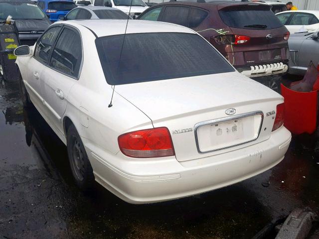 KMHWF25H54A029119 - 2004 HYUNDAI SONATA GL WHITE photo 3