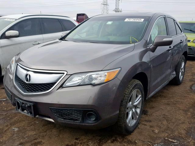 5J8TB4H31DL011642 - 2013 ACURA RDX BASE BROWN photo 2