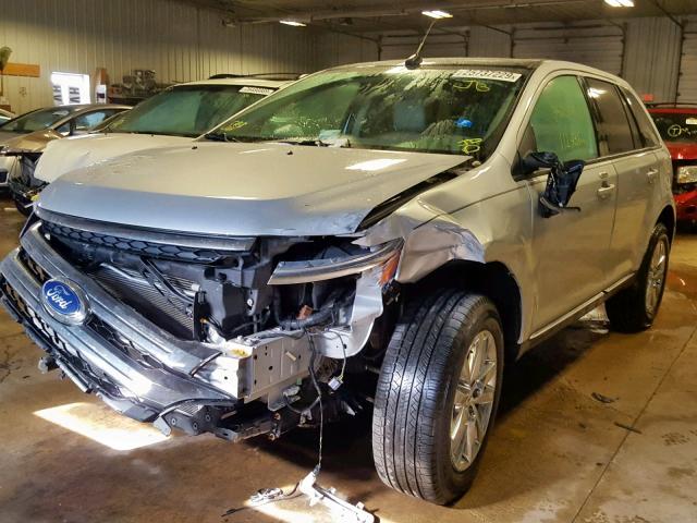 2FMDK4JC6DBA47559 - 2013 FORD EDGE SEL SILVER photo 2