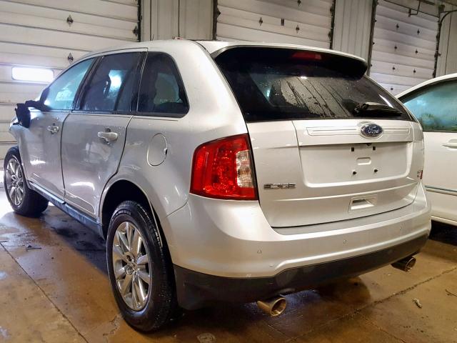 2FMDK4JC6DBA47559 - 2013 FORD EDGE SEL SILVER photo 3