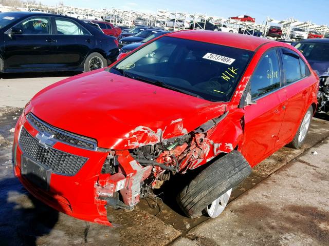 1G1P75SZ1E7264516 - 2014 CHEVROLET CRUZE RED photo 2