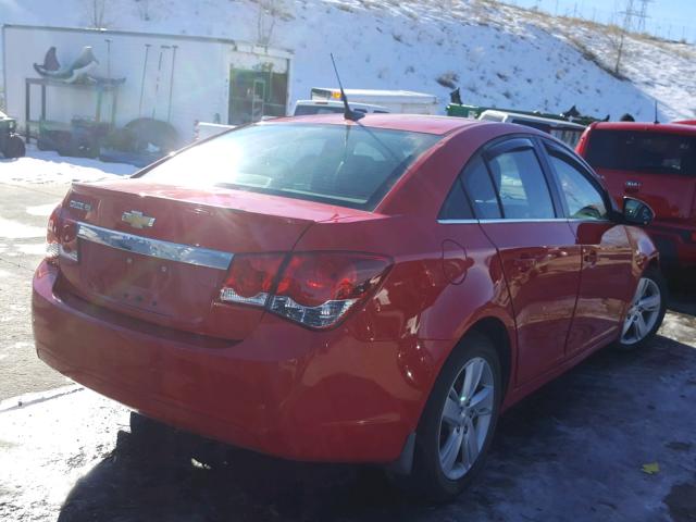 1G1P75SZ1E7264516 - 2014 CHEVROLET CRUZE RED photo 4