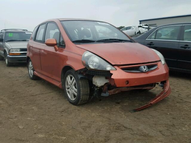 JHMGD37668S026681 - 2008 HONDA FIT SPORT ORANGE photo 1