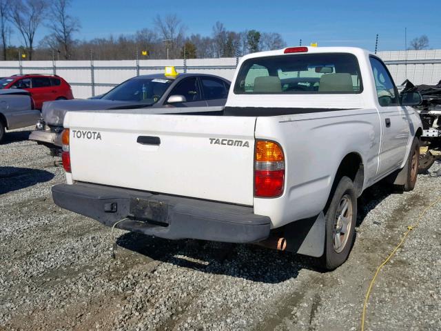 5TENL42N24Z414142 - 2004 TOYOTA TACOMA WHITE photo 4