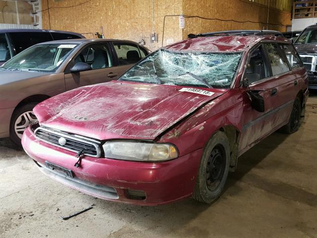 4S3BK4353V7320588 - 1997 SUBARU LEGACY L RED photo 2