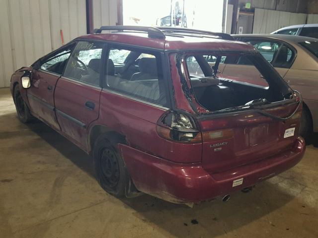 4S3BK4353V7320588 - 1997 SUBARU LEGACY L RED photo 3