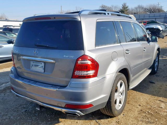 4JGBF7BE0BA703597 - 2011 MERCEDES-BENZ GL 450 4MA GRAY photo 4