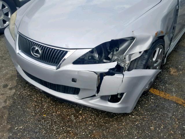 JTHBF5C2XA5126788 - 2010 LEXUS IS 250 SILVER photo 9