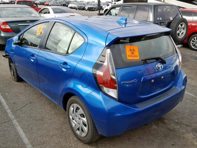 JTDKDTB33F1092309 - 2015 TOYOTA PRIUS C BLUE photo 3