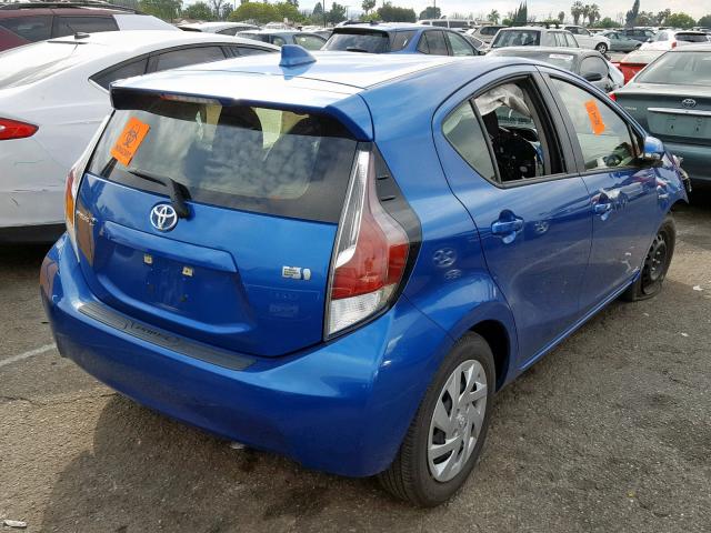 JTDKDTB33F1092309 - 2015 TOYOTA PRIUS C BLUE photo 4