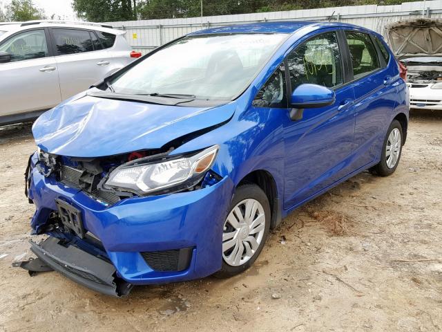 JHMGK5H53HS011899 - 2017 HONDA FIT LX BLUE photo 2