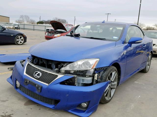 JTHFE2C28E2510059 - 2014 LEXUS IS 350 BLUE photo 2