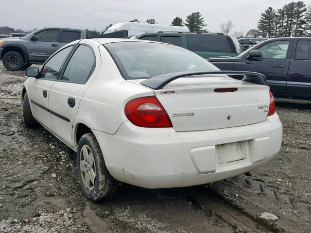 1B3ES26C93D217302 - 2003 DODGE NEON SE WHITE photo 3