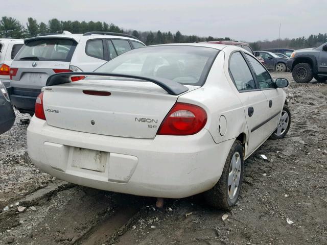 1B3ES26C93D217302 - 2003 DODGE NEON SE WHITE photo 4