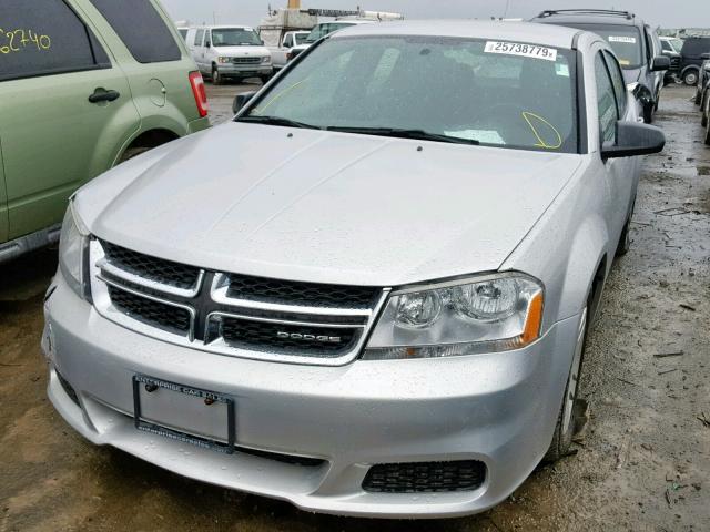 1B3BD4FB9BN578621 - 2011 DODGE AVENGER EX SILVER photo 2