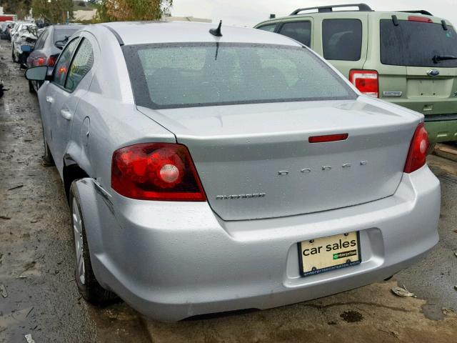 1B3BD4FB9BN578621 - 2011 DODGE AVENGER EX SILVER photo 3