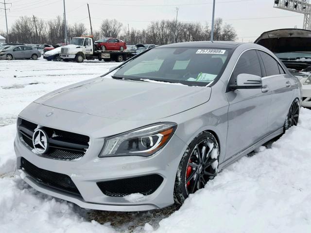 WDDSJ5CB8EN054632 - 2014 MERCEDES-BENZ CLA 45 AMG SILVER photo 2