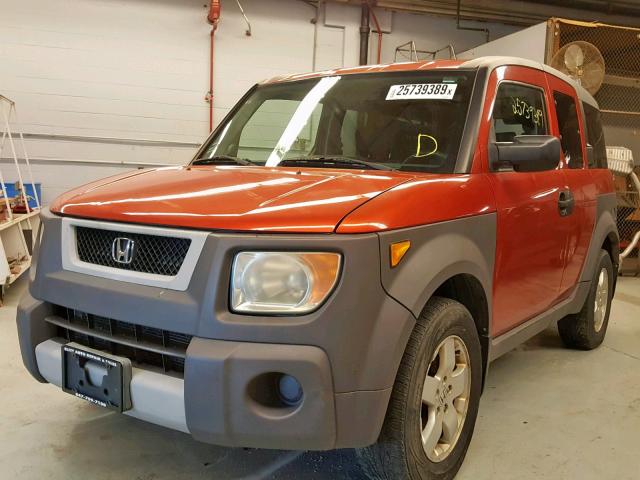 5J6YH28533L015192 - 2003 HONDA ELEMENT EX ORANGE photo 2