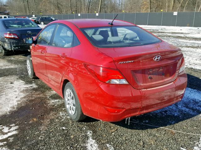 KMHCT4AE6GU032018 - 2016 HYUNDAI ACCENT SE RED photo 3