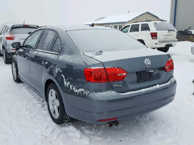 3VW3L7AJ9CM089666 - 2012 VOLKSWAGEN JETTA TDI SILVER photo 3