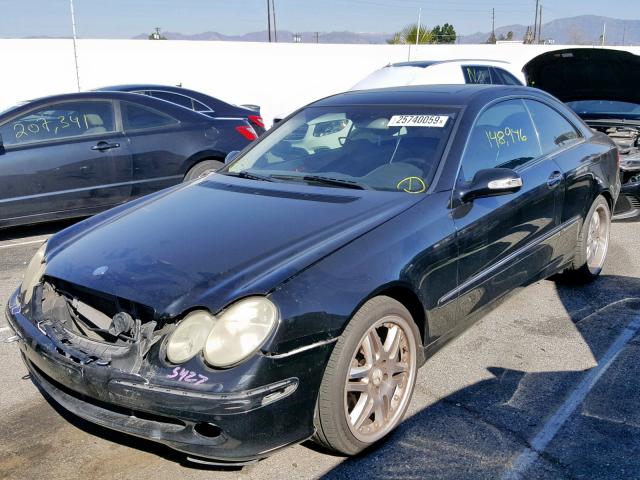 WDBTJ65J15F145193 - 2005 MERCEDES-BENZ CLK 320C BLACK photo 2