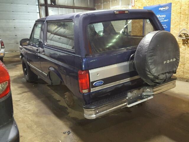 1FMEU15N1RLA86771 - 1994 FORD BRONCO U10 BLUE photo 3