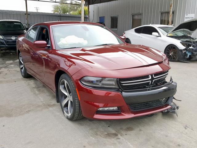 2C3CDXHG4HH599220 - 2017 DODGE CHARGER SX MAROON photo 1