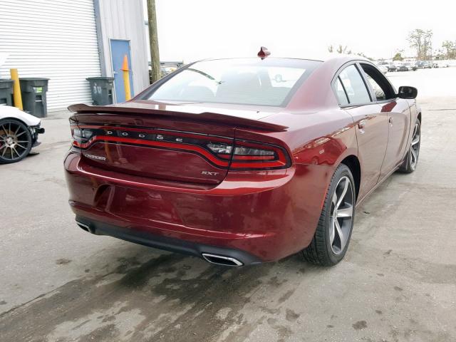 2C3CDXHG4HH599220 - 2017 DODGE CHARGER SX MAROON photo 4