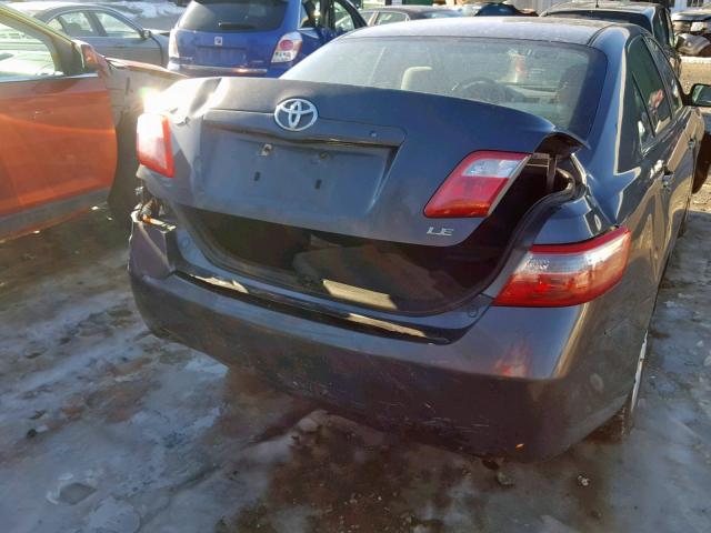 4T1BE46K98U782079 - 2008 TOYOTA CAMRY CE/L GRAY photo 9