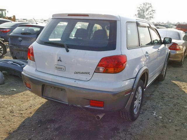 JA4LX31FX4U052998 - 2004 MITSUBISHI OUTLANDER WHITE photo 4