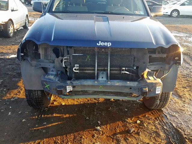 1J4GR48K65C673795 - 2005 JEEP GRAND CHER BLUE photo 9