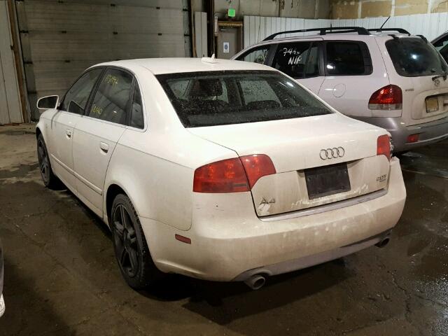 WAUDF78E26A182437 - 2006 AUDI A4 2.0T QU WHITE photo 3