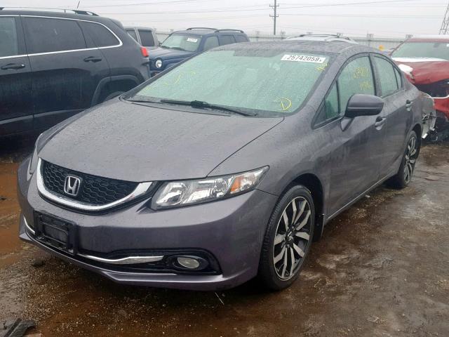 19XFB2F93FE020233 - 2015 HONDA CIVIC EXL GRAY photo 2